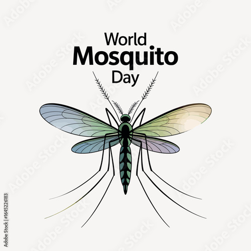 World Mosquito Day Awareness Mosquito Illustration Prevention Campaign