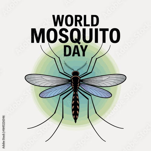 World Mosquito Day Awareness Mosquito Illustration Prevention Campaign