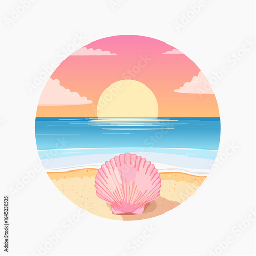 Beach sunset with palm silhouettes
1