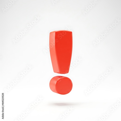 Red exclamation mark 3D symbol