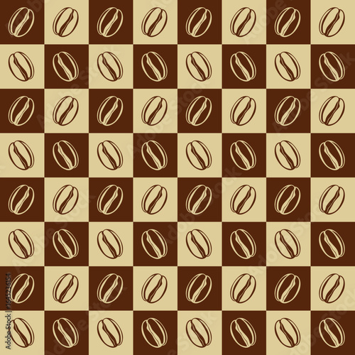 Coffee beans seamless pattern background