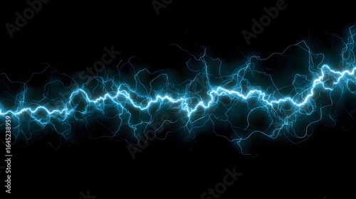 Abstract design of light blue electrical energy.