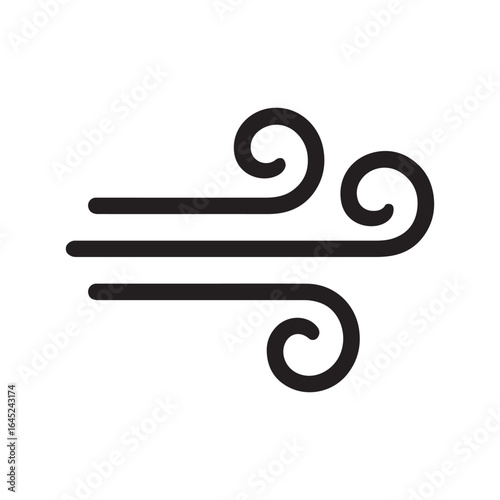 Wind Breeze Air Flow Icon

