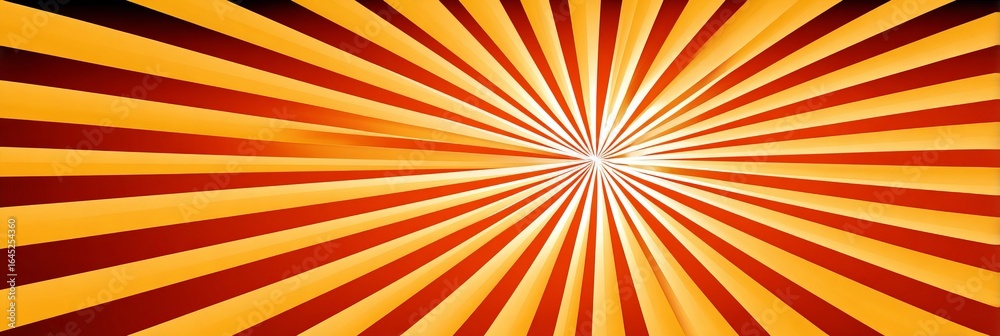 Fototapeta premium Vibrant Sunburst Radiating Energetic Rays, Creating Dynamic Striped Patterns and a Captivating Glow