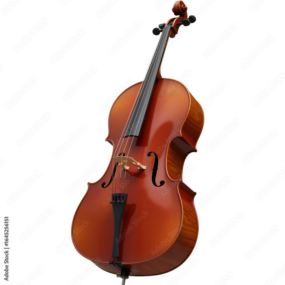 Fototapeta premium Elegant Cello: Timeless Craftsmanship and Musical Elegance