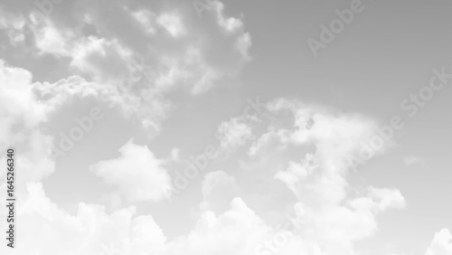 White cloudy sky for background. sky with clouds useful as a background in black and white