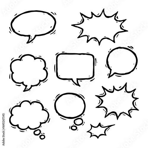 blank text bubbles for comics, banners and more.