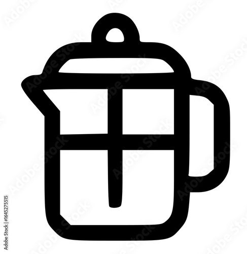 Simple black outline drawing of a coffee percolator.
