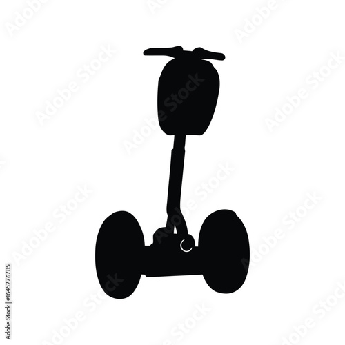 Self balancing scooter silhouette personal transporter electric mobility urban transport futuristic vehicle icon