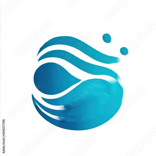 Wallpaper Mural stylized wave pattern logo smooth curves and modern flow branding concept Torontodigital.ca