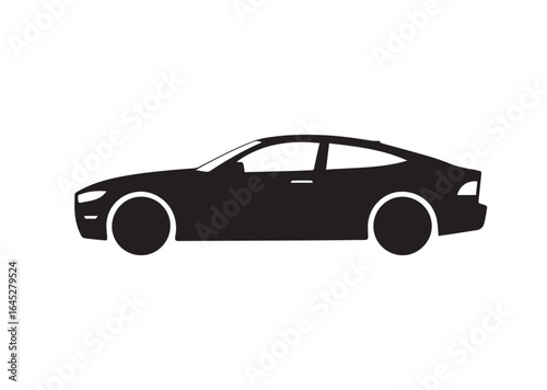Car auto vehicle transport silhouette vector illustration