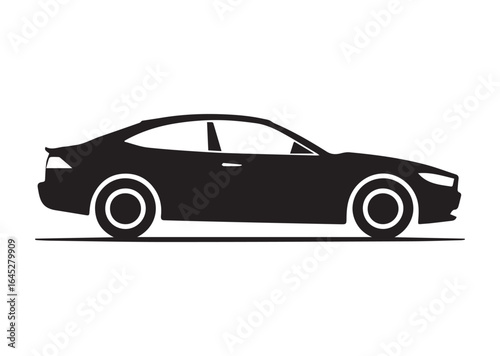 Car auto vehicle transport silhouette vector illustration