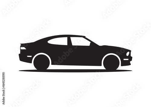Car auto vehicle transport silhouette vector illustration