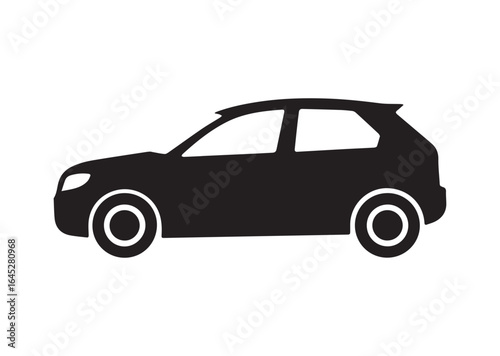 Car auto vehicle transport silhouette vector illustration