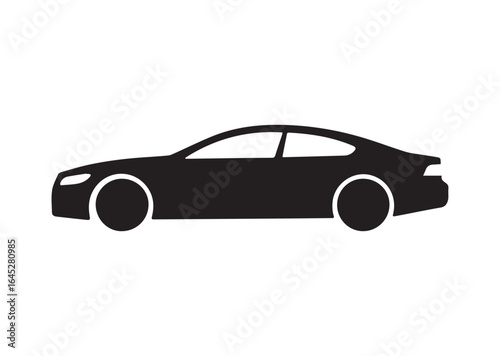 Car auto vehicle transport silhouette vector illustration