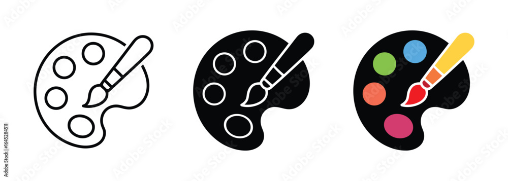 Εκτύπωση καμβά Brush, Color palate icon