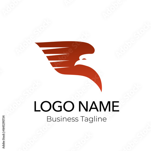 Red bird logo design vector