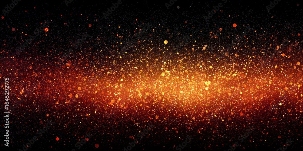 Fototapeta premium Abstract fiery particles on a dark background