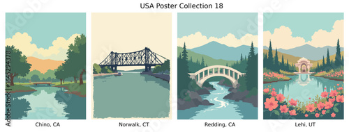 Chino, CA , Norwalk, CT , Redding, CA , Lehi, UT  US Poster Collection