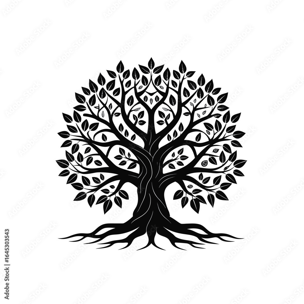 Obraz premium vector tree silhouette
