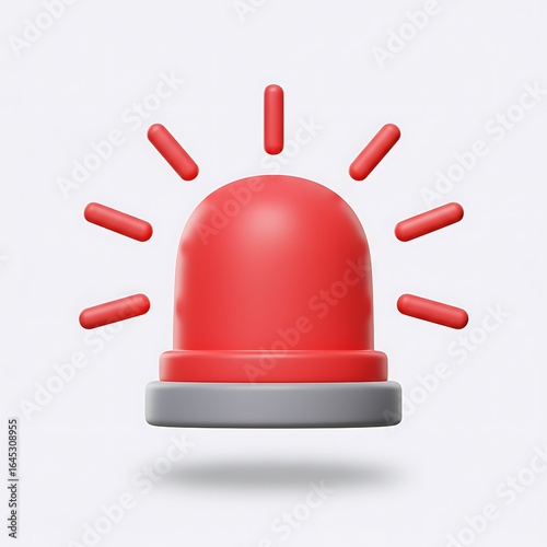 Red emergency siren light icon