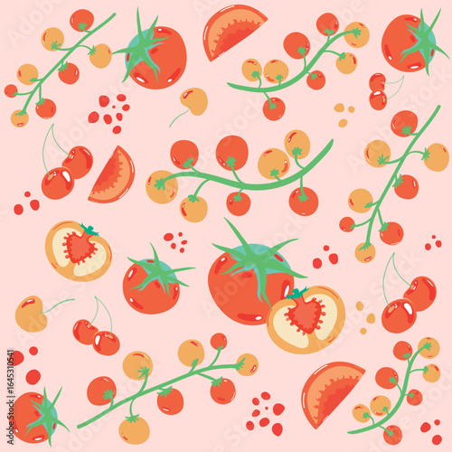 Playful Tomato and Cherry