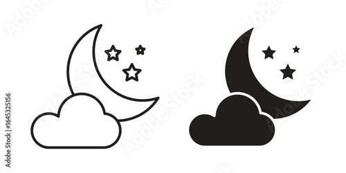 Cloud moon icon