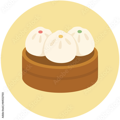 Steamed Dimsum in Bamboo Steamer