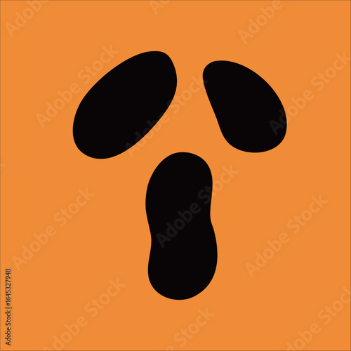 Halloween ghost horror expression illustration