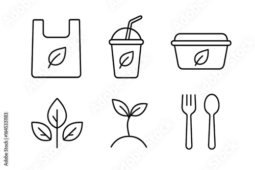 Sustainable packaging and eco-friendly items showcasing environmental focus in modern consumerism