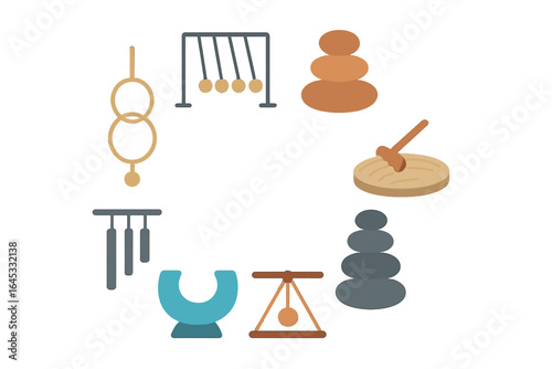 Unique collection of calming desktop toys for stress relief and mindfulness practice