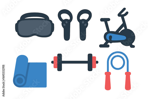 Virtual reality fitness equipment for a modern exercise routine at home