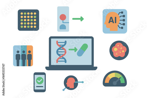 Innovative technology visualization showcasing artificial intelligence in healthcare applications