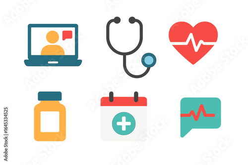 Digital health tools showcase telemedicine, medical devices, and health management activities for patient care