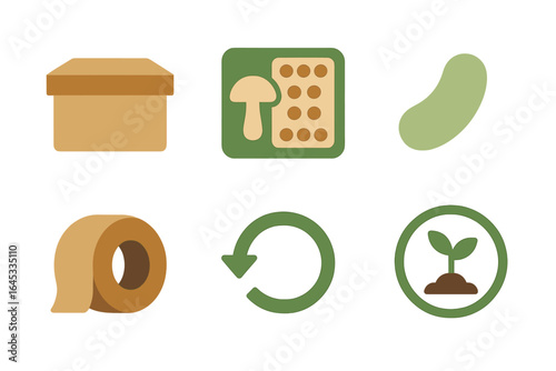 Box of seeds and gardening supplies for sustainable planting and eco-friendly practices