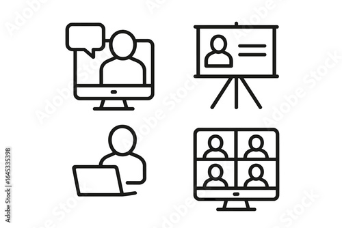 Virtual communication tools and activities for online meetings and presentations in a digital workspace setting
