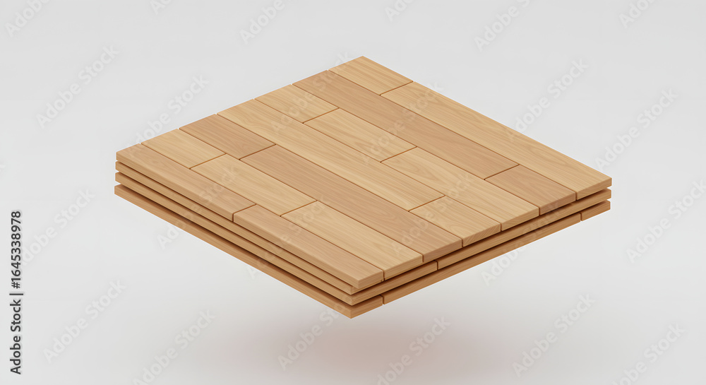 Stacked Isometric Wooden Parquet Flooring Tiles Stacked Isometric Wooden Parquet Flooring Tiles