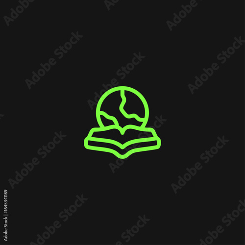 Knowledge icon logo flat vector design