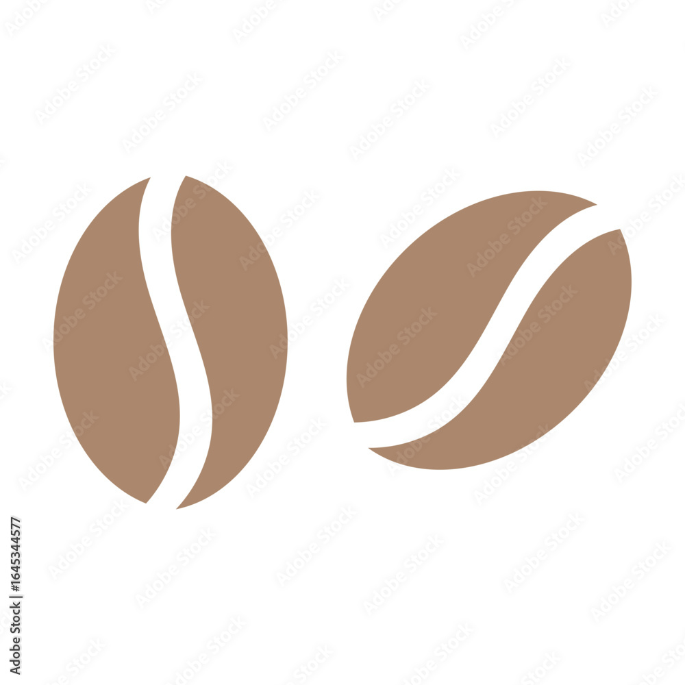 Obraz premium Coffee and Tea. Beans, hot cocktail, Espresso cup, cappuccino with whipped cream line icons.