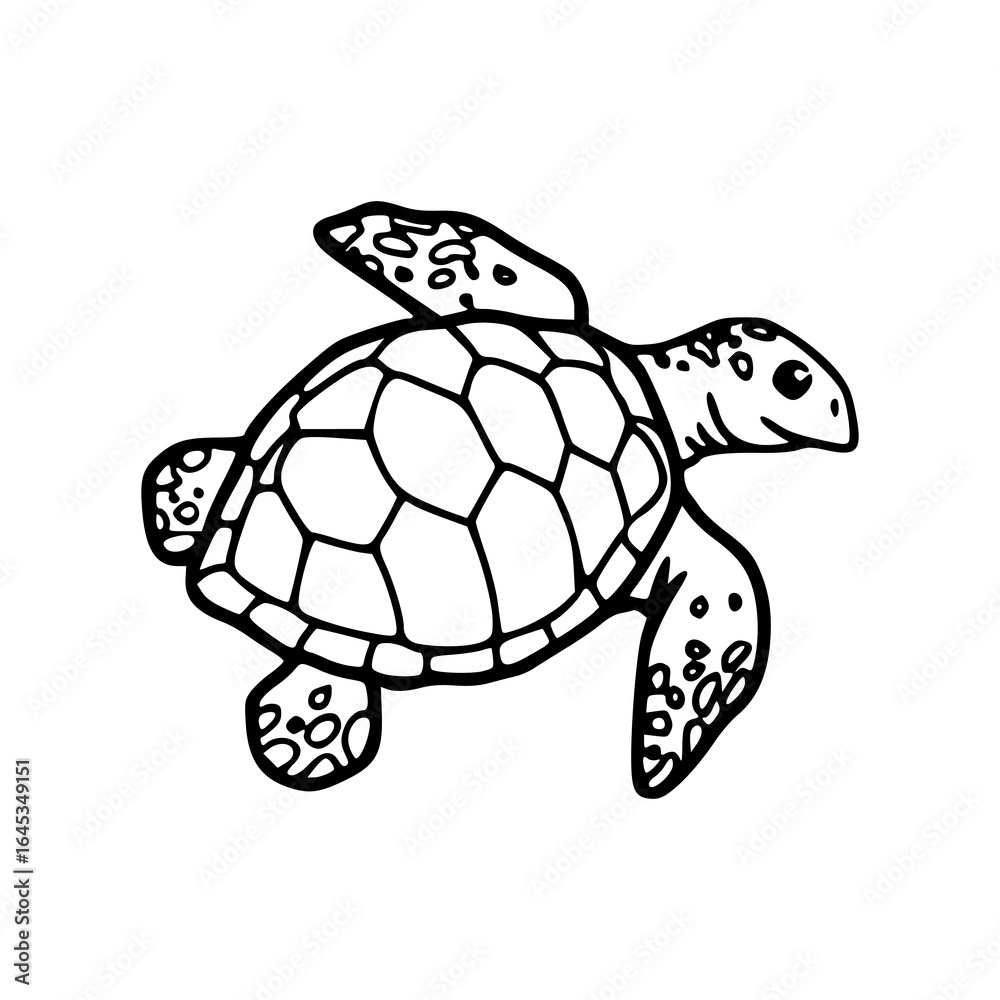 Fototapeta premium cute sea turtle cartoon vector