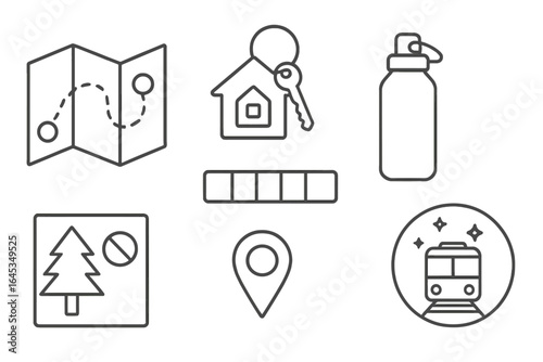 Map and travel essentials for exploring urban areas and nature trails during weekend adventures