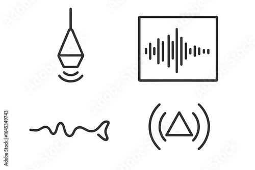 Exploring the elements of sound waves and audio visuals in minimalist design style