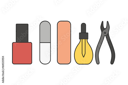 Nail care tools displayed for a manicure session at home with essential items for personal grooming