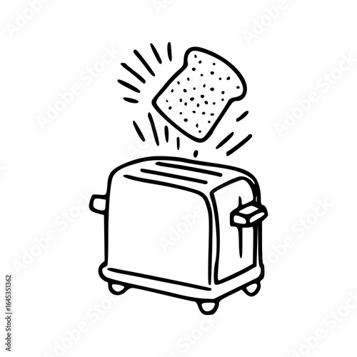 toaster with toast popping out