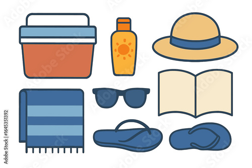 Essential items for a relaxing day at the beach during summer vacation