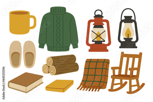 Cozy indoor essentials for a relaxing evening during autumn or winter nights