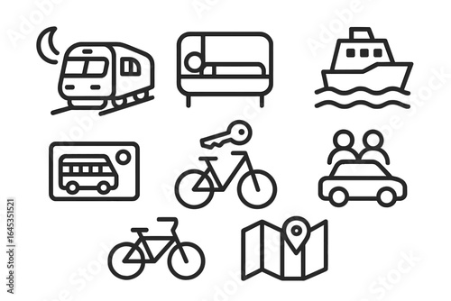 Journey through various modes of transportation showcasing travel experiences and accommodations