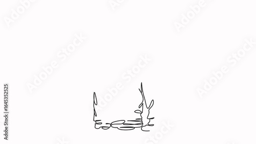 Self drawing animation of one continuous line. Hand drawn animated illustration. weight scale, adults only, standing, healthcare and medicine, dieting, doctor, overweight