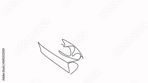 Self drawing animation of one continuous line. Hand drawn animated illustration. hot dog, lunch, snack, meal, food, hot drink, dog, drink, mustard, bun