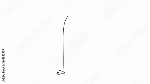 Self drawing animation of one continuous line. Hand drawn animated illustration. design, modern, home, illumination, interior, lamp, furniture, room, floor, light